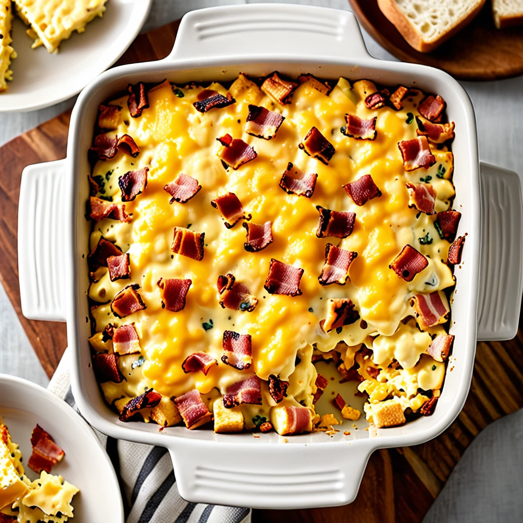 Cheesy Bacon Brunch Casserole with Velveeta