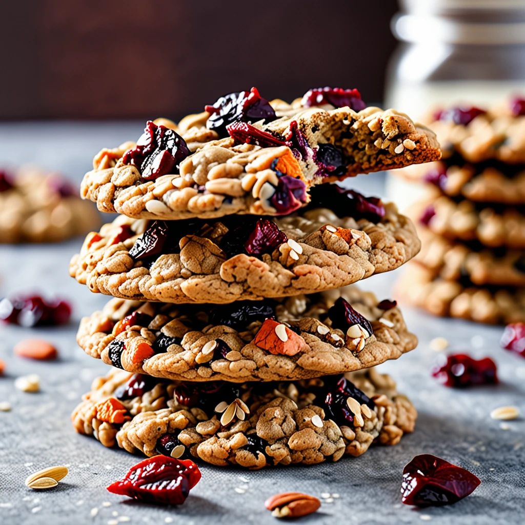Chewy Oatmeal Carrot Craisin Cookies