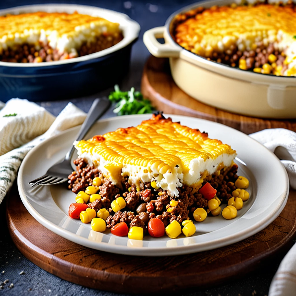 Chilean Style Corn Shepherds Pie with Ground Beef