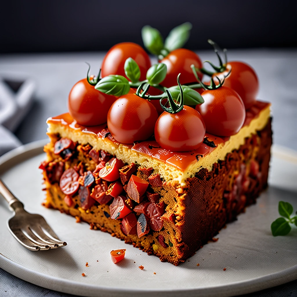 Chorizo Tomato Savory Cake Inspired by Julie