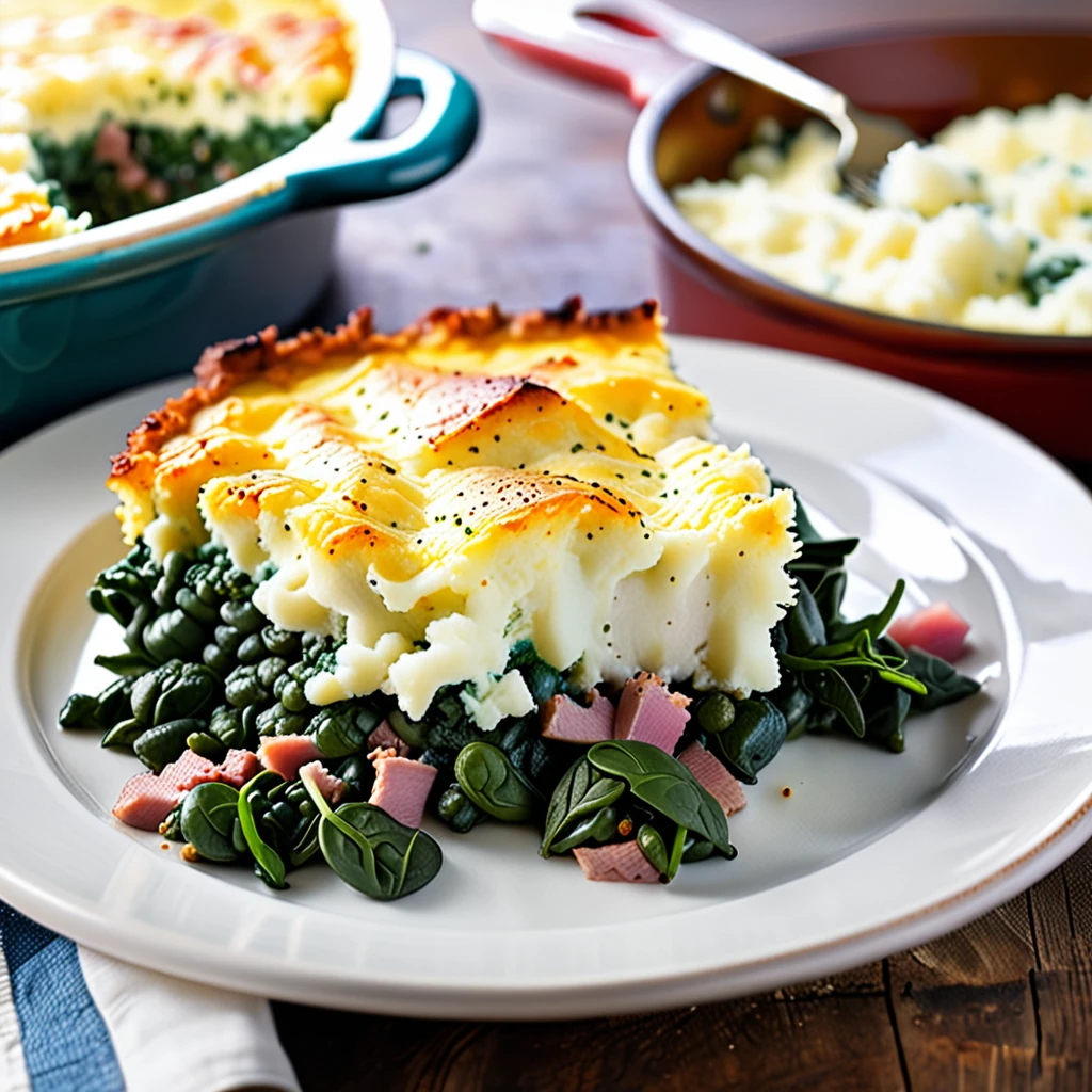 Classic Spinach and Ham Shepherds Pie