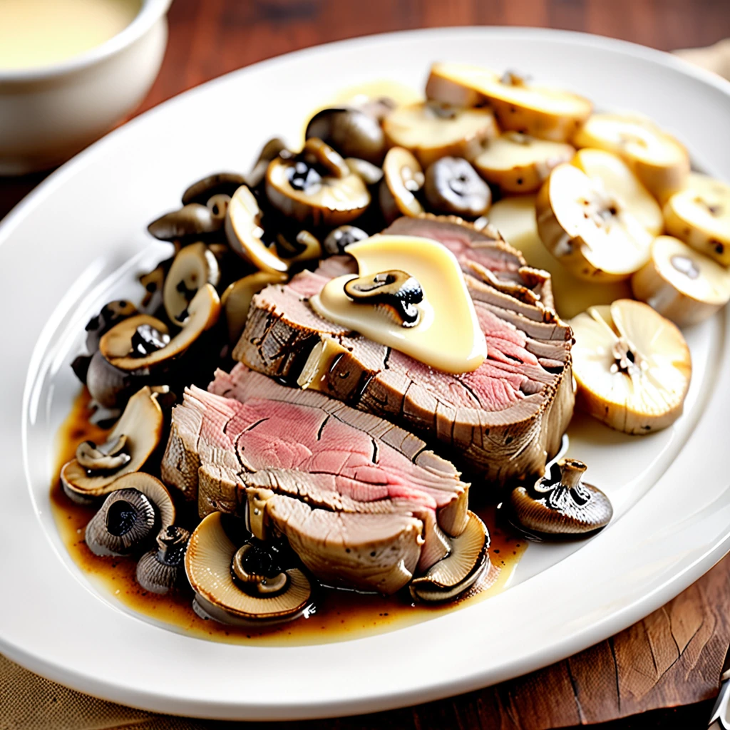 Classic Veal Orloff Roast with Cheese and Mushrooms