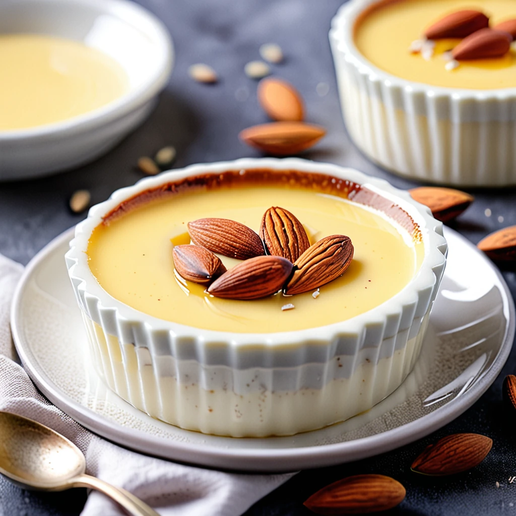 Creamy Almond Milk Egg Custard Flan
