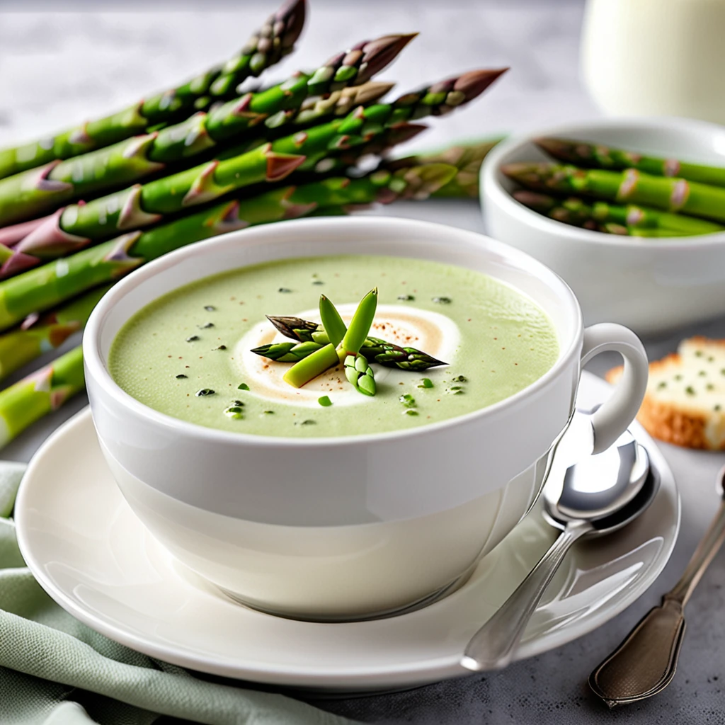 Creamy Asparagus Cappuccino Soup