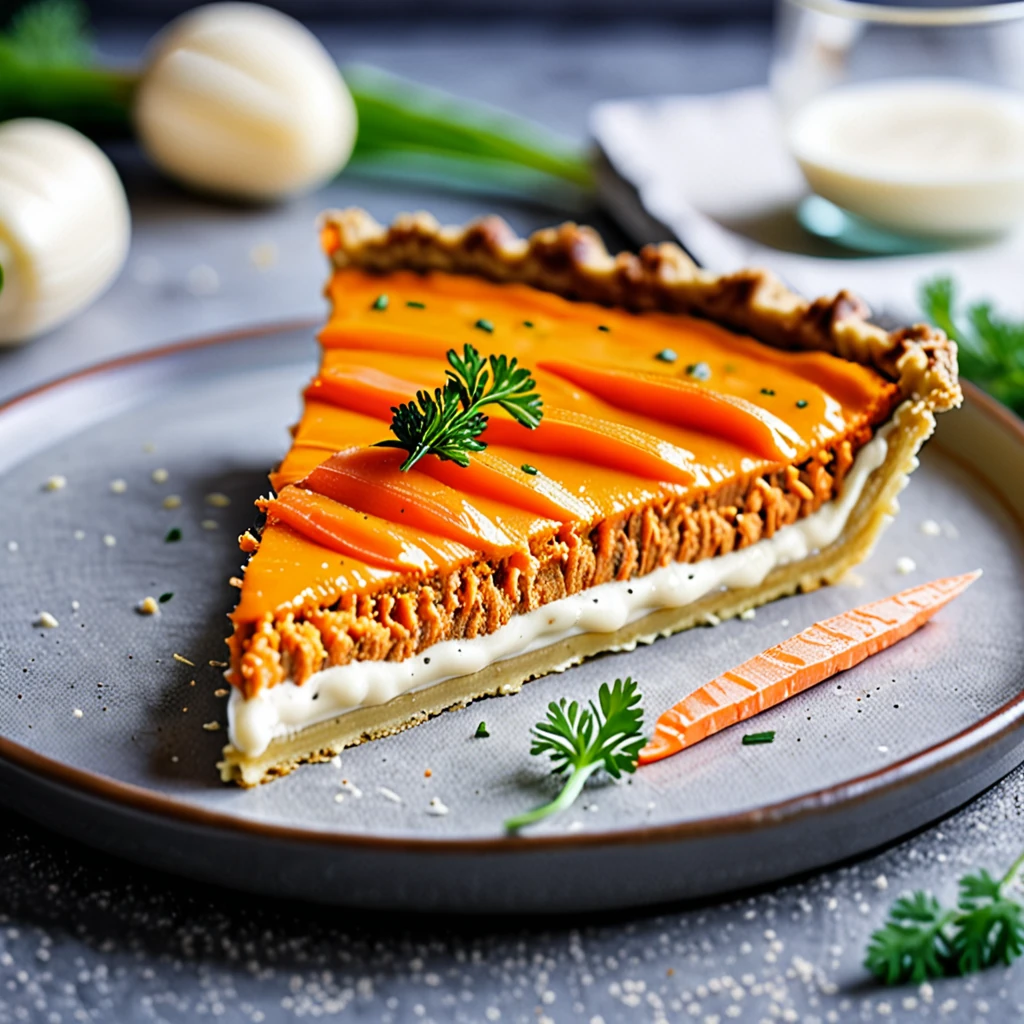Creamy Carrot Tart with Classic Bechamel Sauce