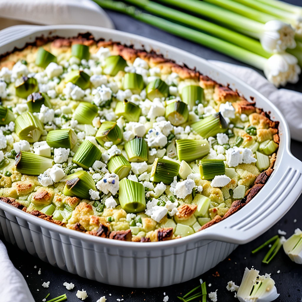 Creamy Leek and Goat Cheese Bake
