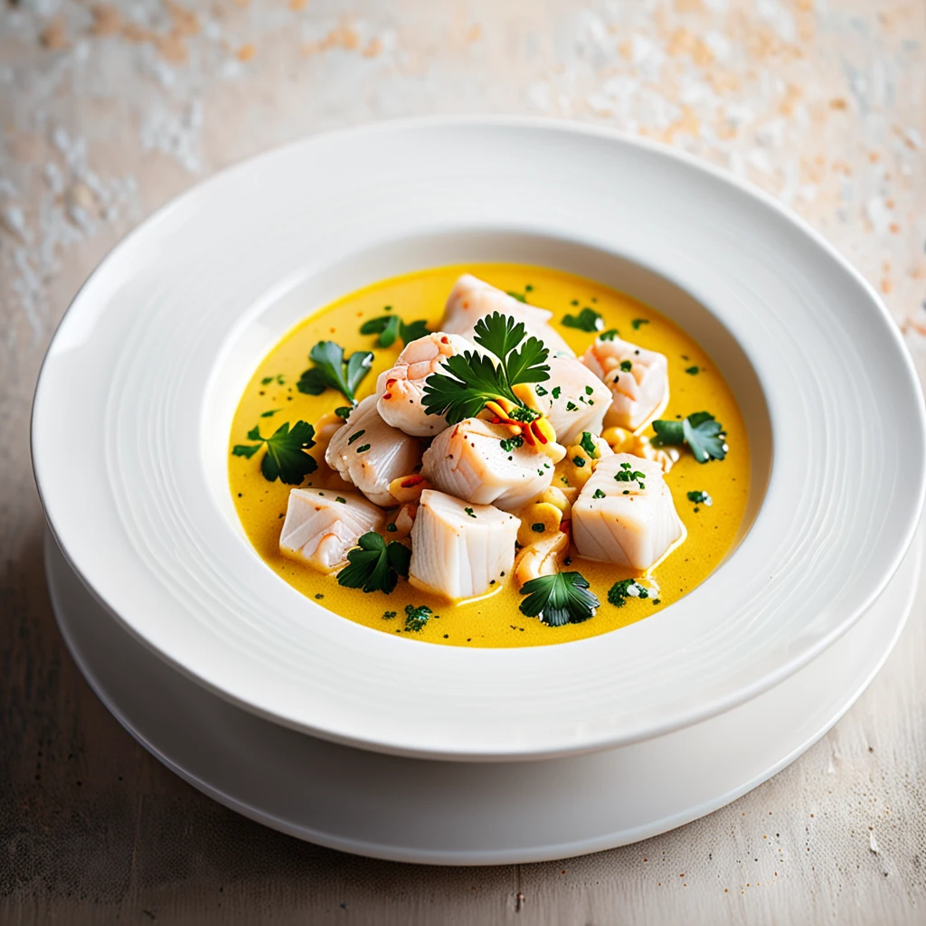 Creamy Monkfish Stew with Saffron