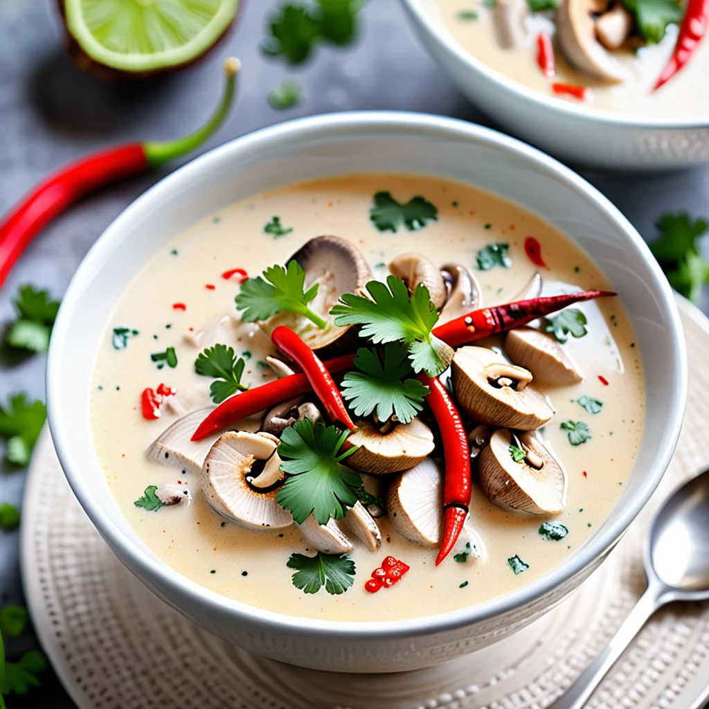 Creamy Thai Chicken Coconut Milk Soup