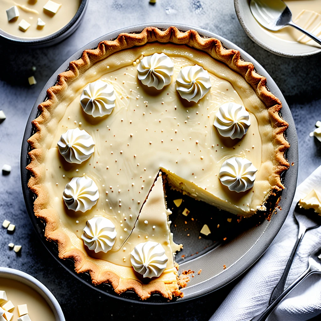 Creamy White Chocolate Chip Buttermilk Pie