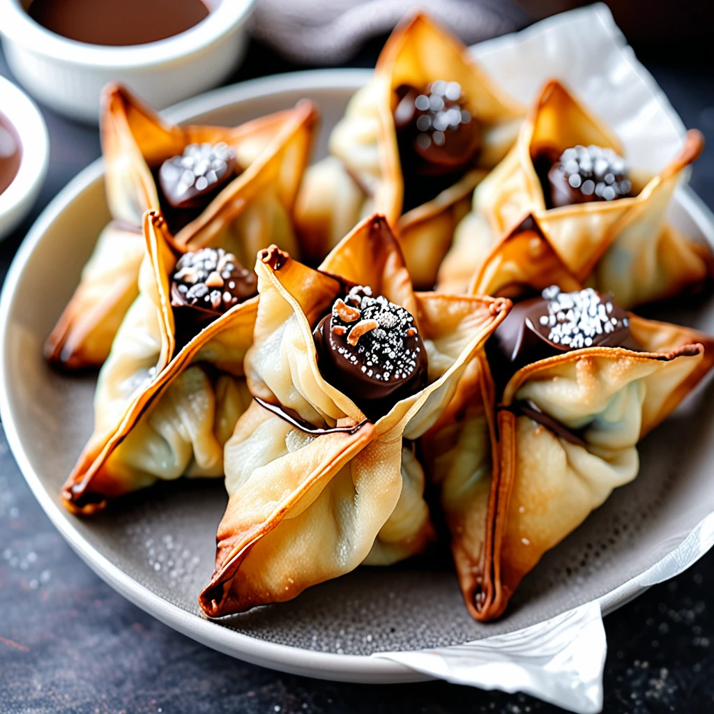 Crispy Air Fryer Nutella-Stuffed Wontons
