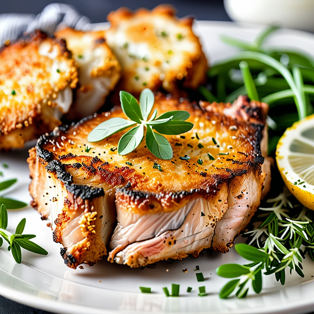 Crispy Air Fryer Ranch Pork Chops