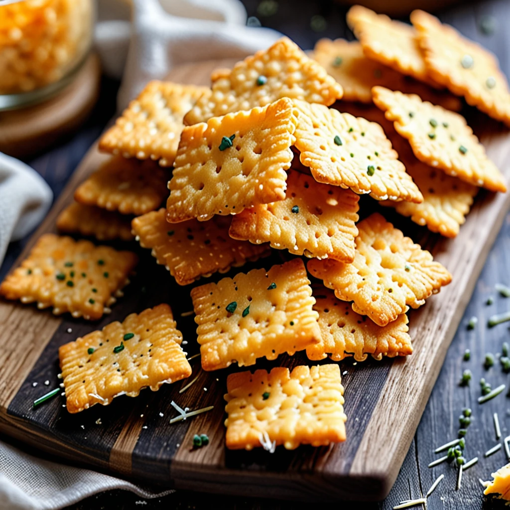 Crispy Homemade Cheese Crackers