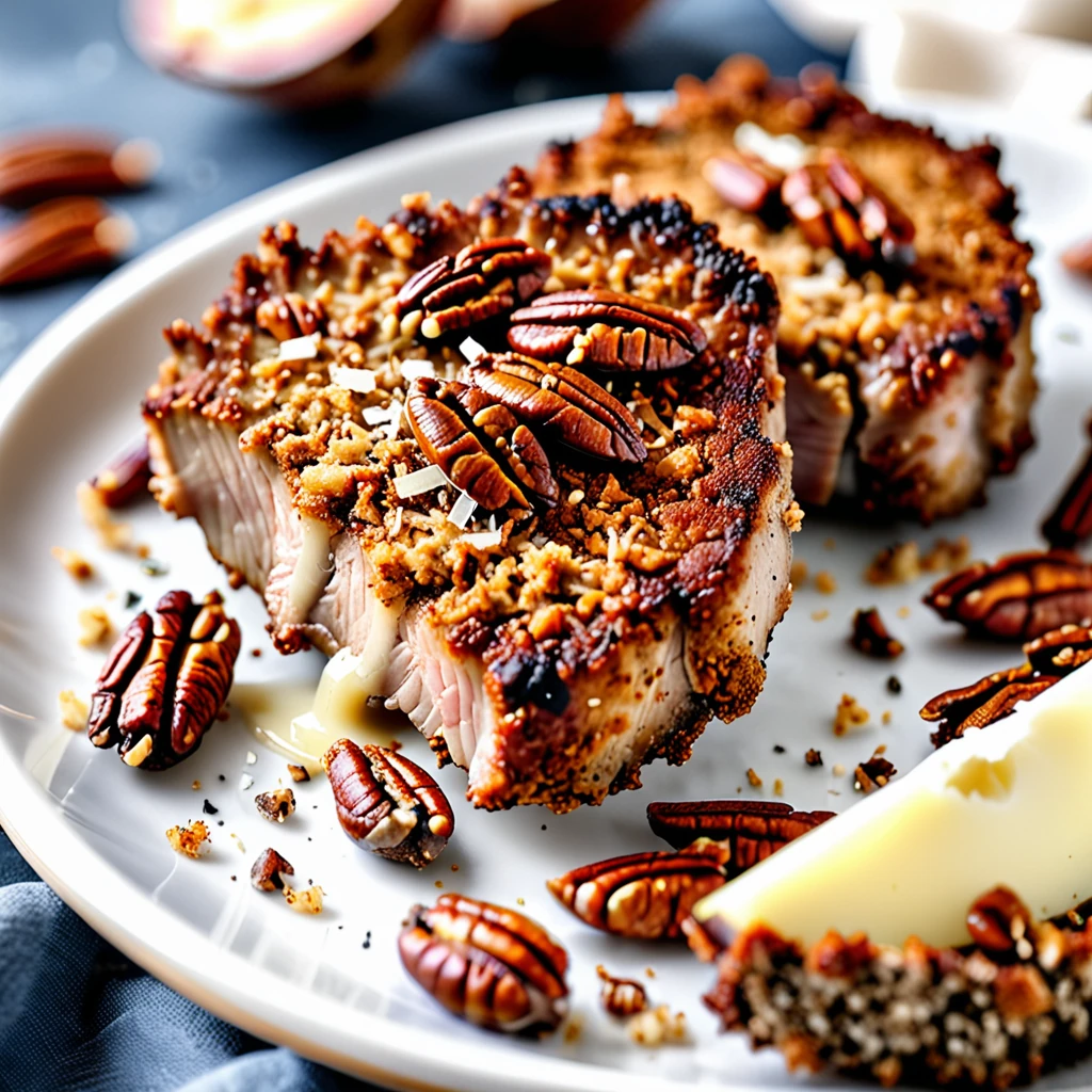 Crispy Keto Pecan Crusted Pork Chops Made in the Air Fryer