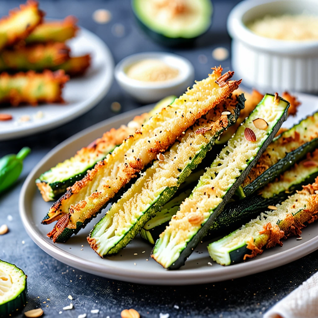 Crispy Low Carb Air Fryer Zucchini Fries