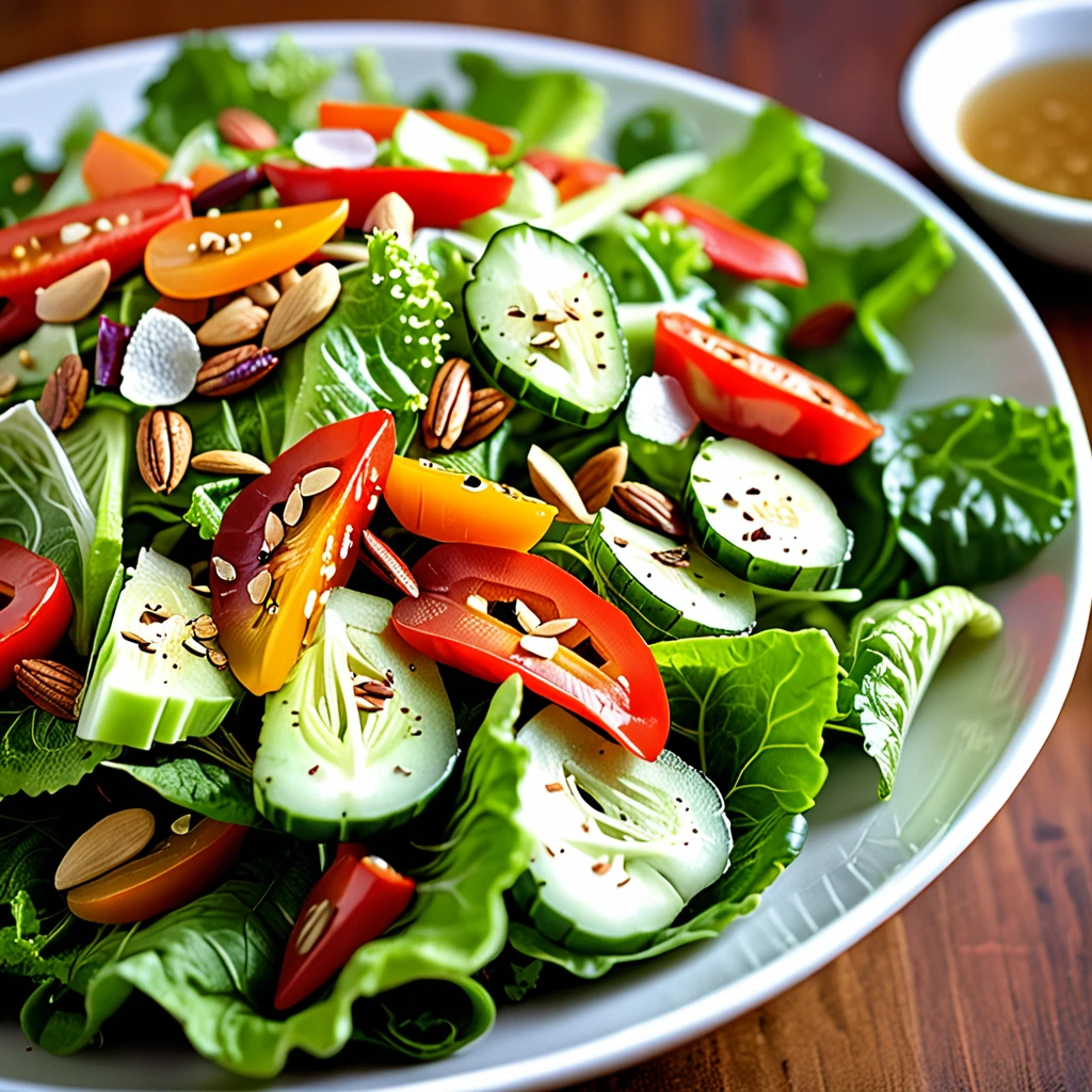 Crunchy Salad with Sherry Vinegar Dressing