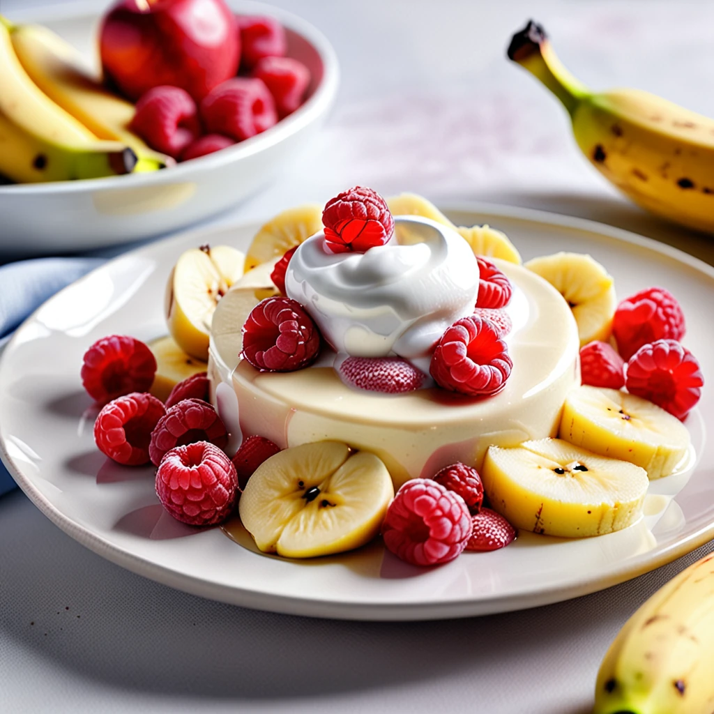 Delicious Apple Banana Raspberry Dessert
