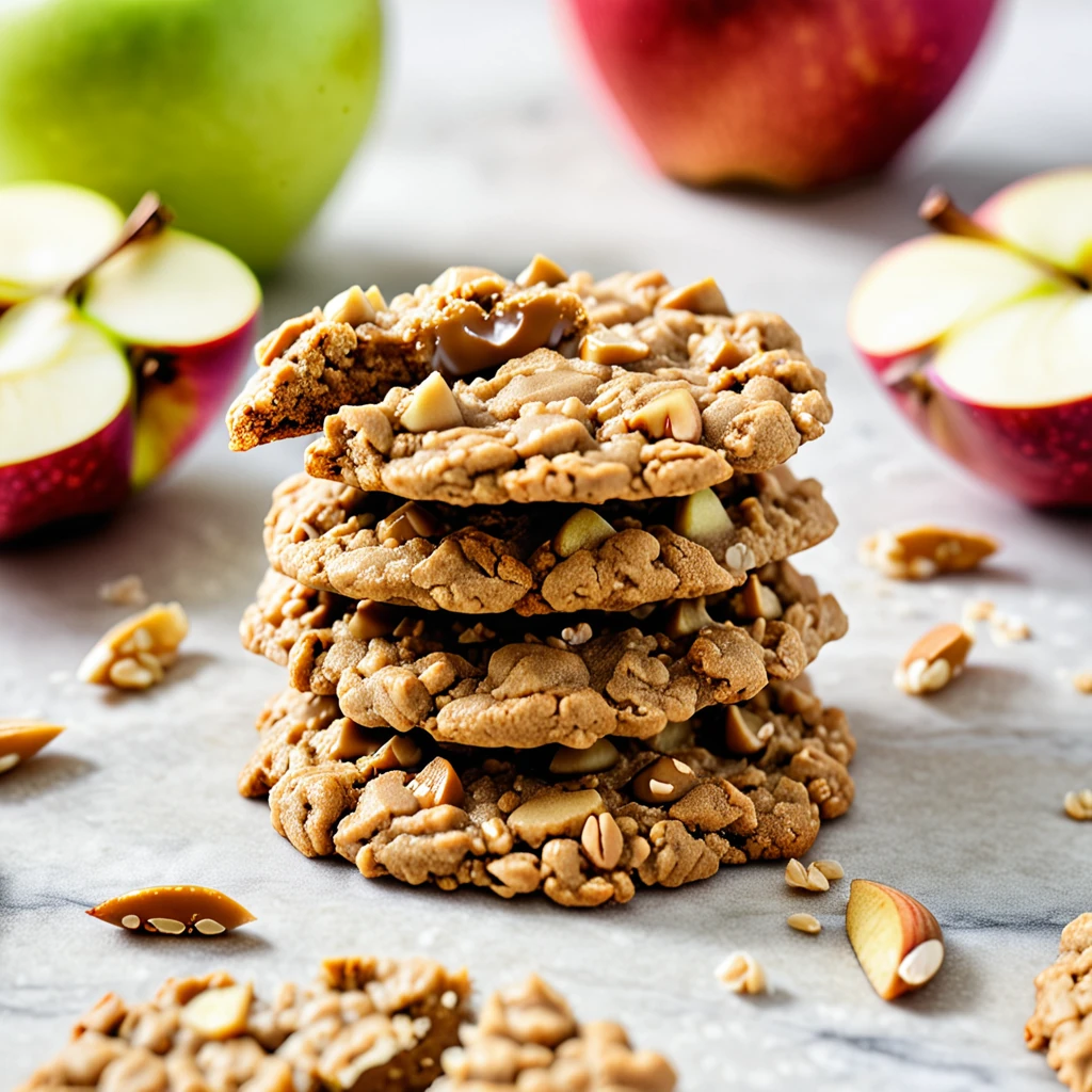 Delicious Apple Peanut Butter Oatmeal Cookies