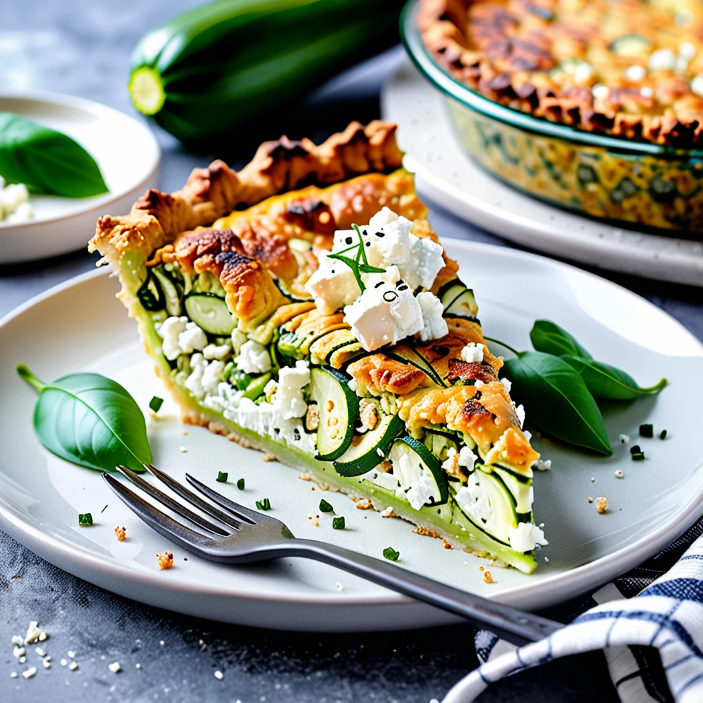 Delicious Crustless Zucchini And Feta Cheese Pie