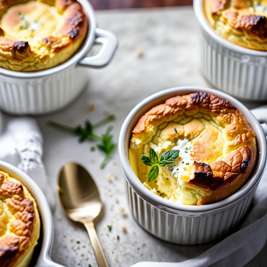Delicious Goat Cheese Souffles Recipe