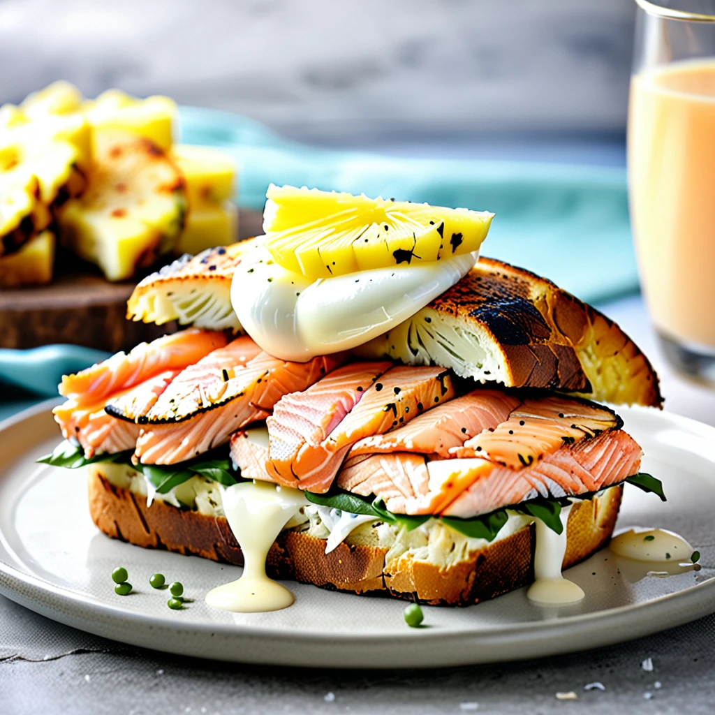 Delicious Hawaiian Salmon Croque Sandwich Recipe