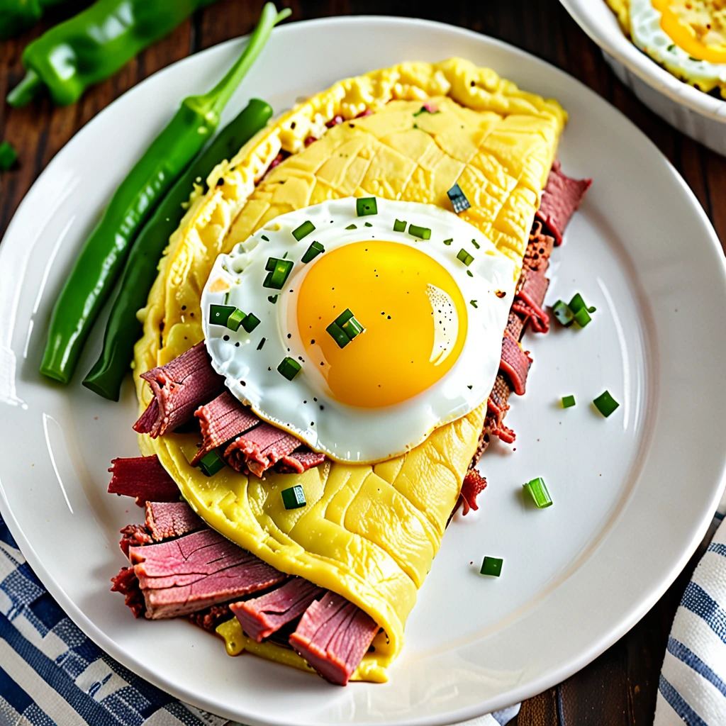 Delicious Leftover Corned Beef Omelet Recipe