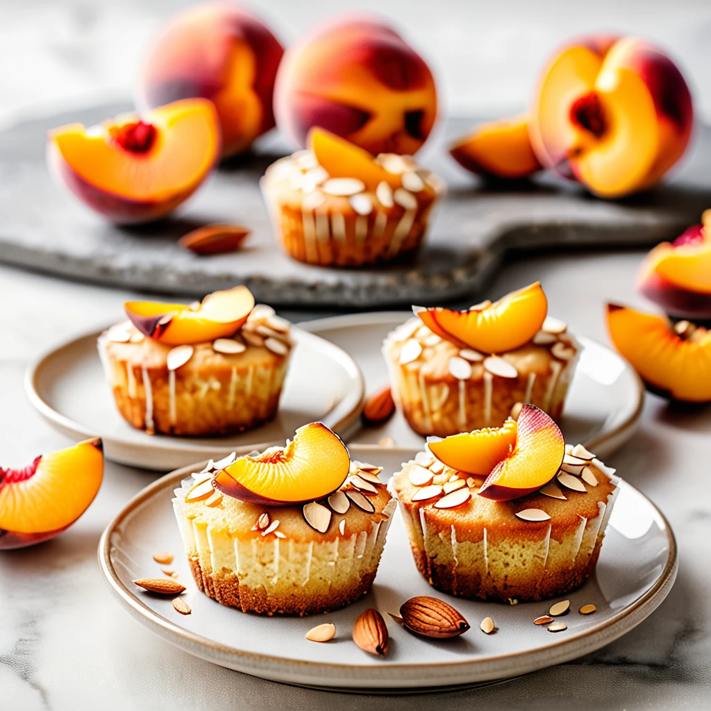 Delicious Peach Almond Tea Cakes