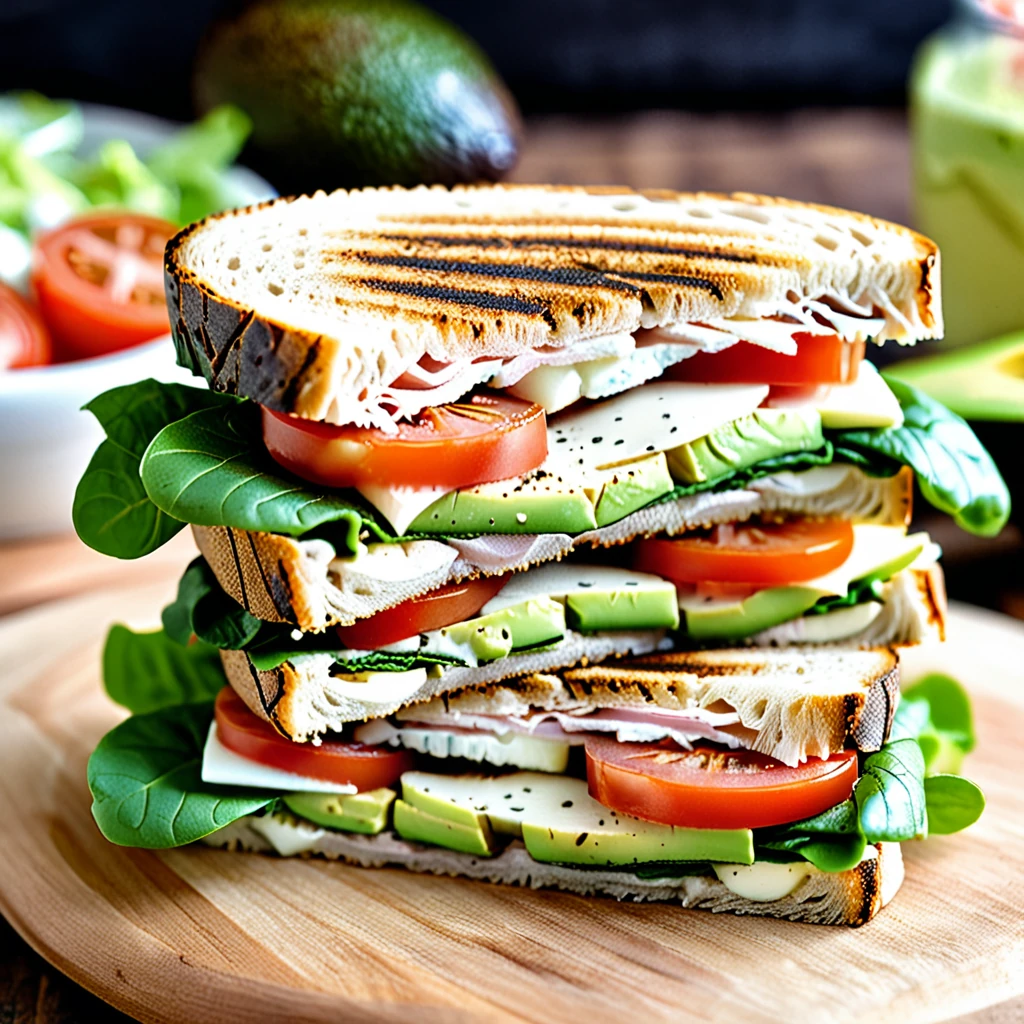 Delicious Turkey Avocado Panini Sandwich Recipe