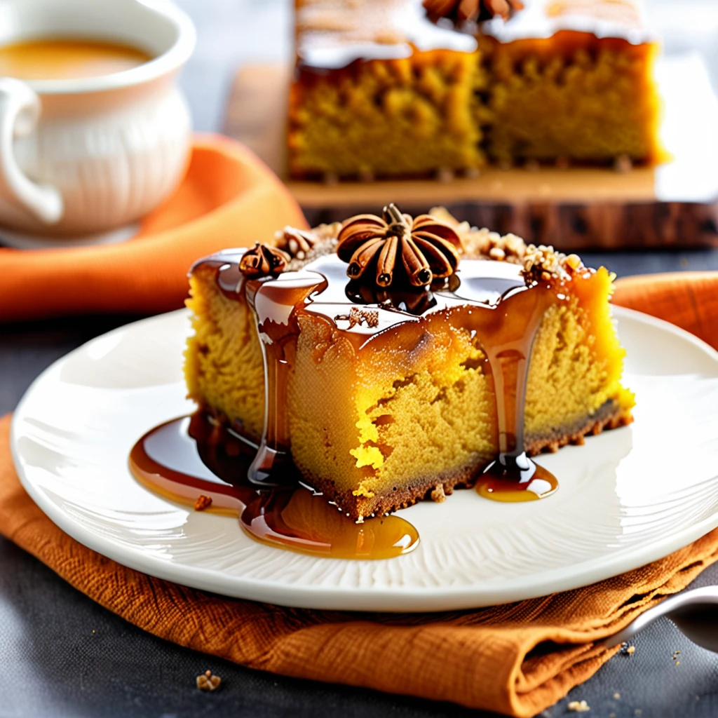 Delicious Upside Down Pumpkin Cake Recipe