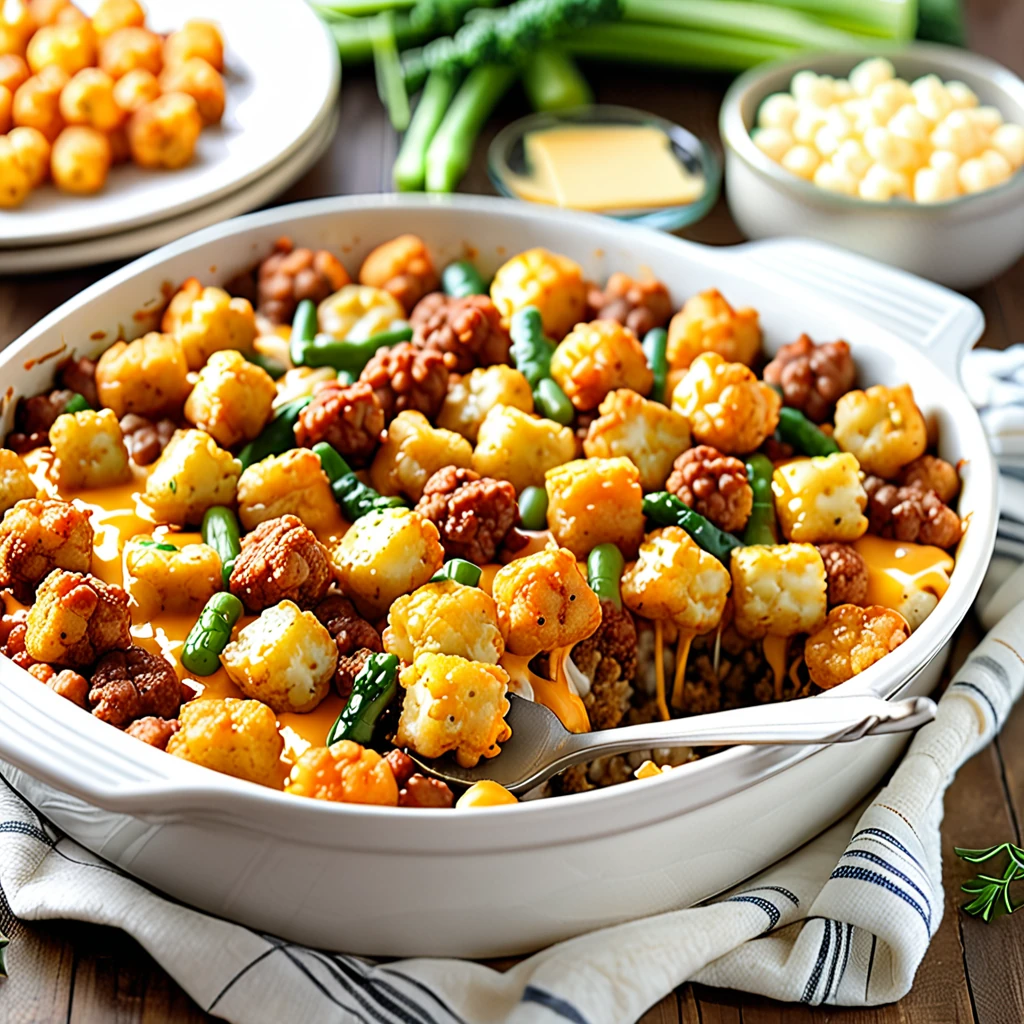 Easy and Quick Tater Tot Casserole