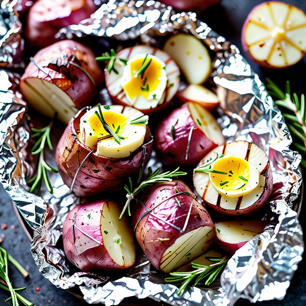 Easy Grilled Red Potatoes Wrapped in Foil