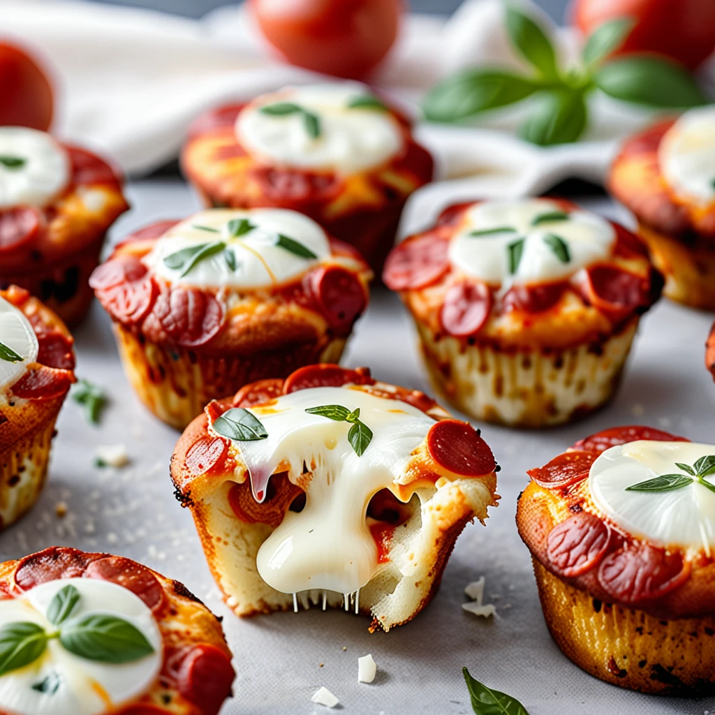Easy Pepperoni Pizza Muffins