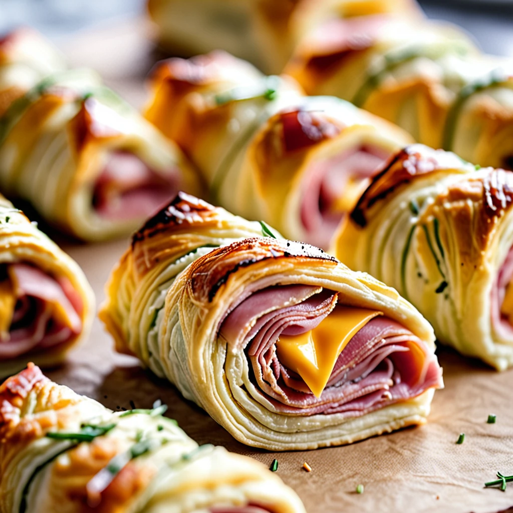 Easy Puff Pastry Appetizer Rolls for Party Snacks