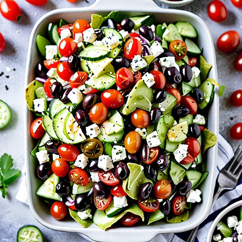 Easy Sheet Pan Greek Salad Nachos with Fresh Toppings