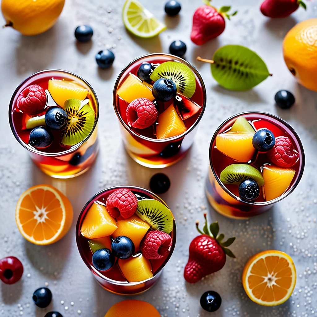 Fruit Cups in Sweet Sherry Syrup
