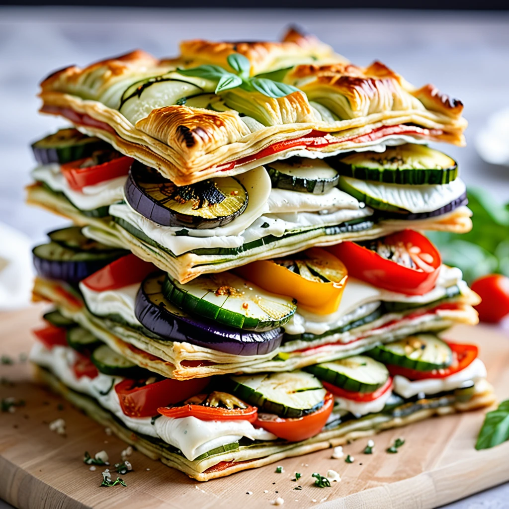 Garden Vegetable Layered Puff Pastry Delight