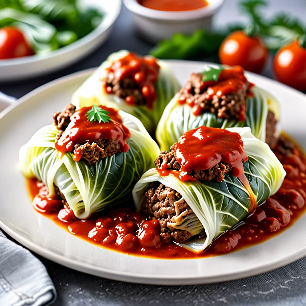 Ground Beef Stuffed White Cabbage German Style
