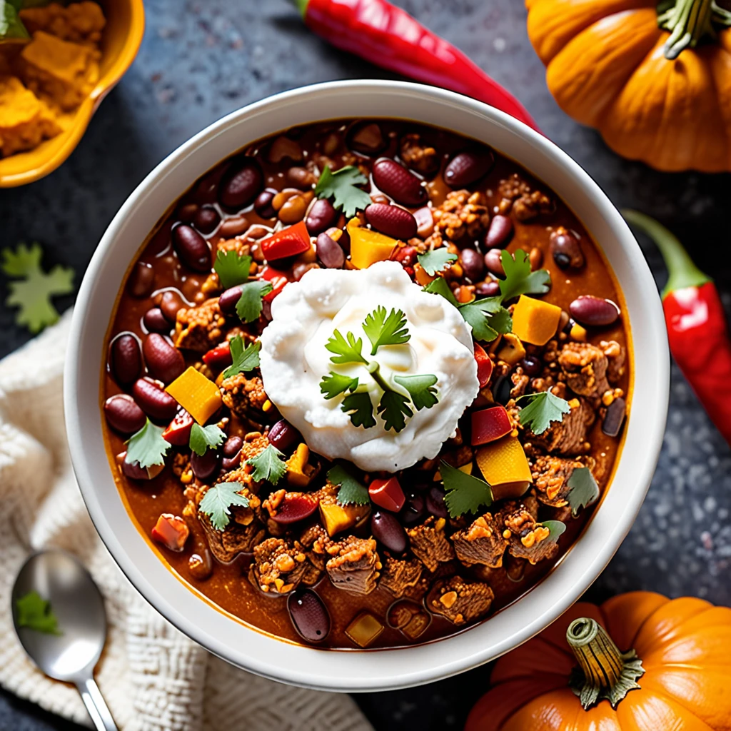 Hearty Pumpkin Turkey Chili for Fall
