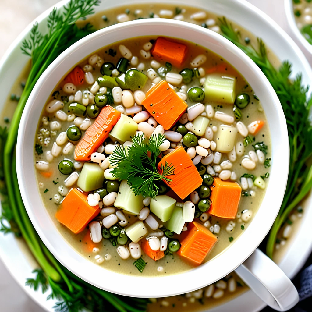 Hearty Vegetarian Barley and Pickle Soup