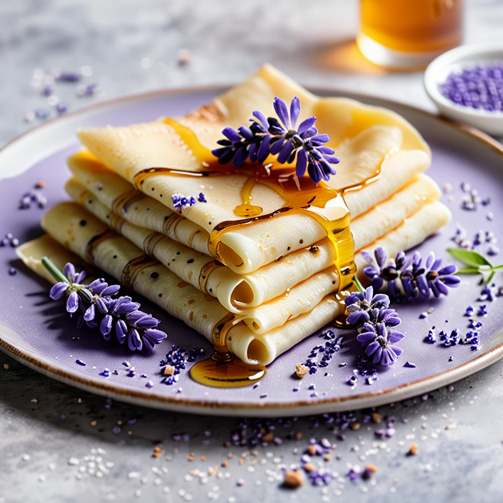 Lavender Infused Crepes: Delicate Floral Breakfast Treat