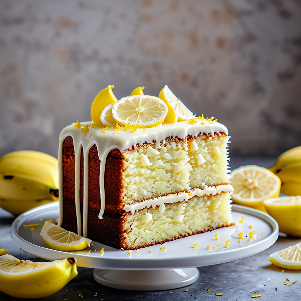 Moist Banana Lemon Cake Recipe