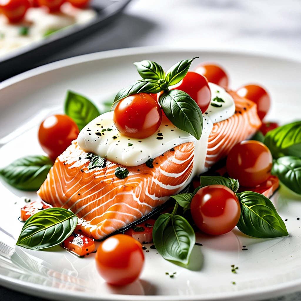 Mozzarella Topped Salmon: Easy Baked Delight