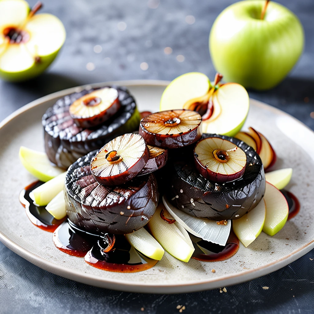 Pan-Seared Blood Sausage with Apples