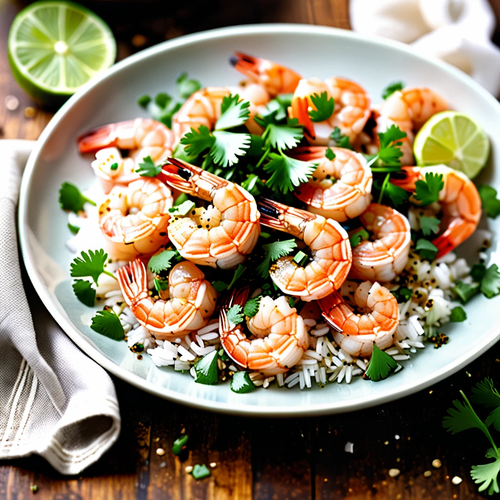 Pan-Seared Shrimp with Cilantro and Spices