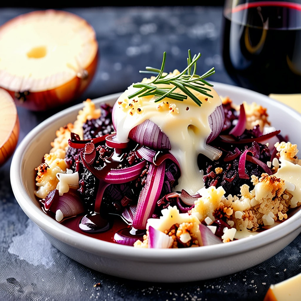 Red Wine Onion Crumble: A Savory Delight
