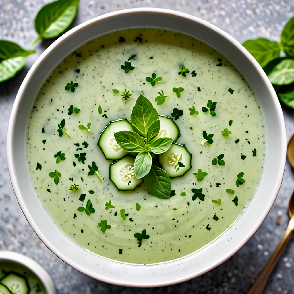 Refreshing Cold Herb Soup Recipe