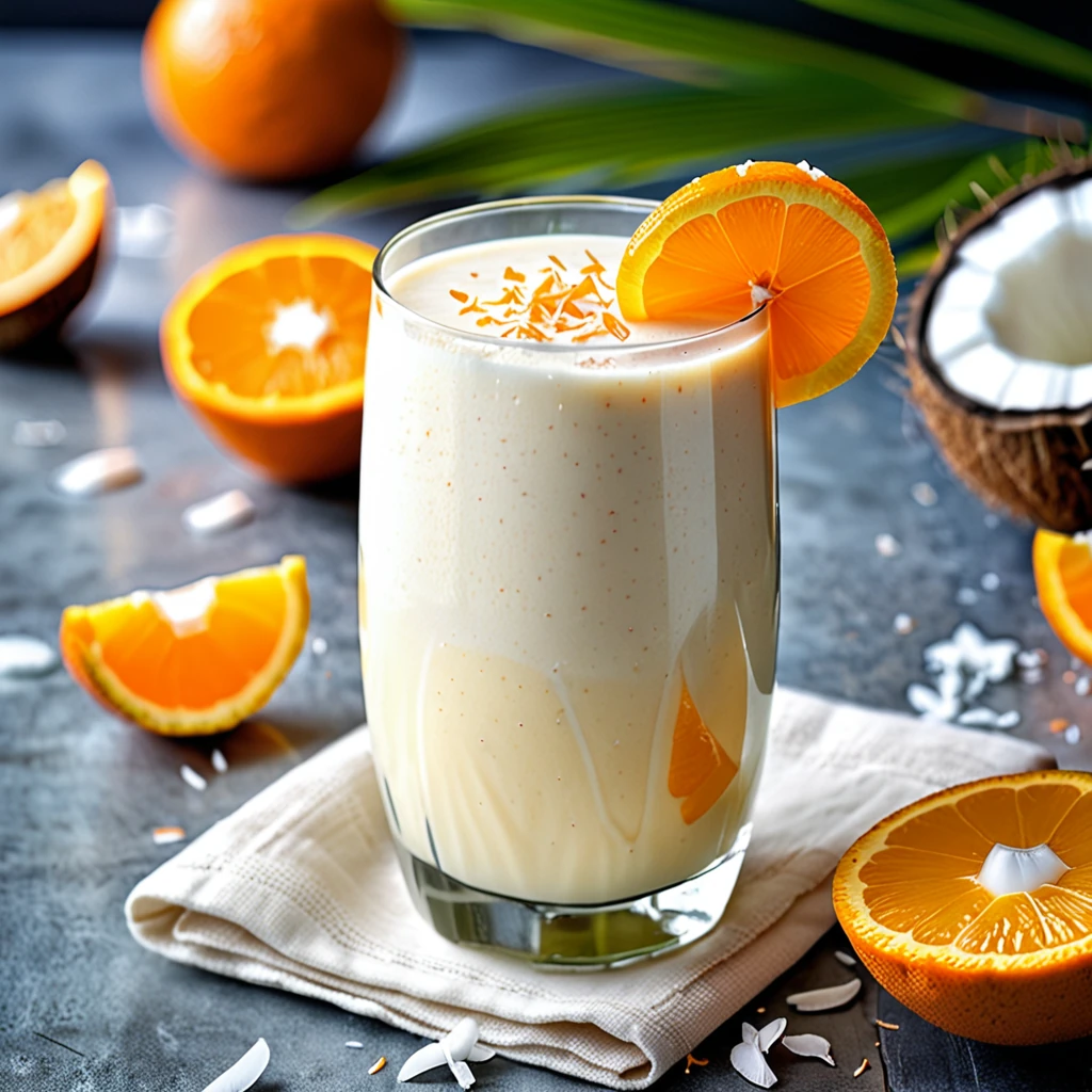 Refreshing Orange and Coconut Cream Smoothie