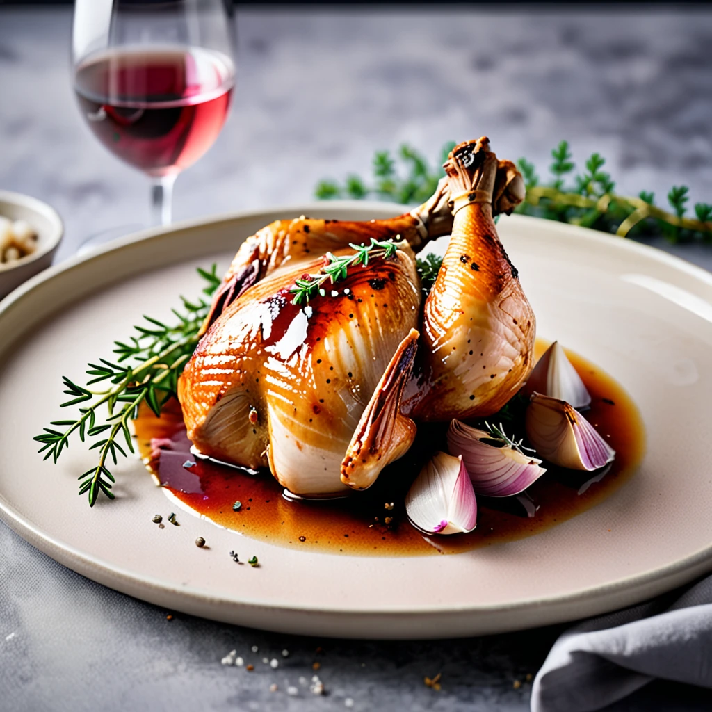 Roast Chicken with Anjou Rose Wine Sauce