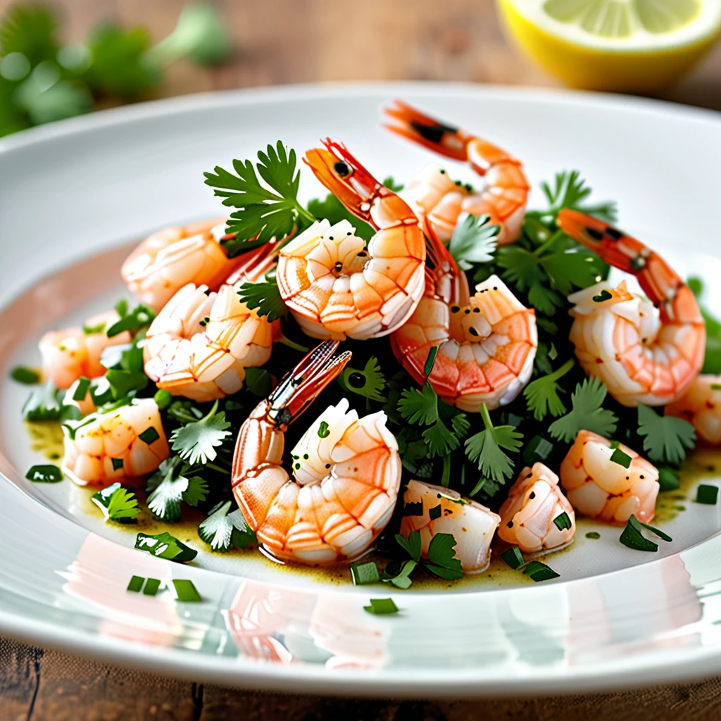 Sauteed Shrimp with Cilantro and Fresh Herbs