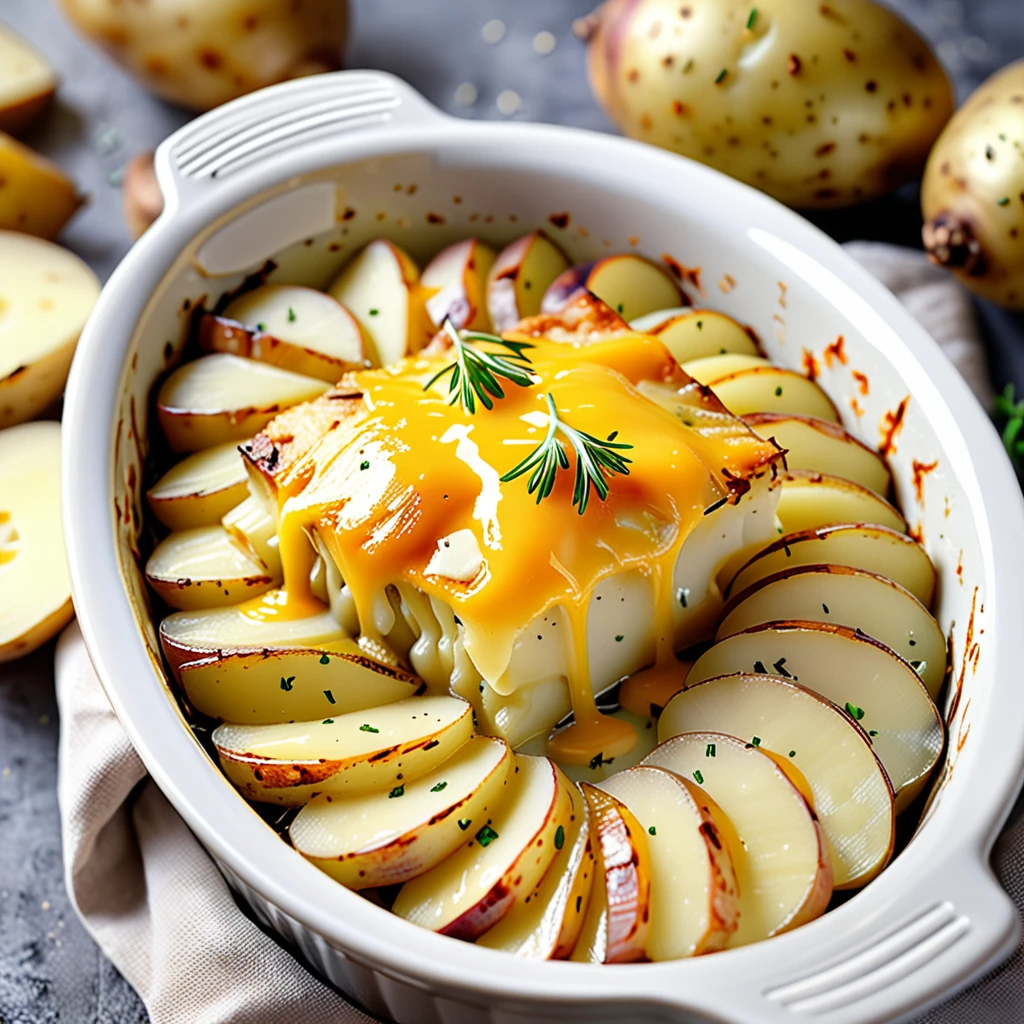 Savory Potato and Reblochon Cheese Bake