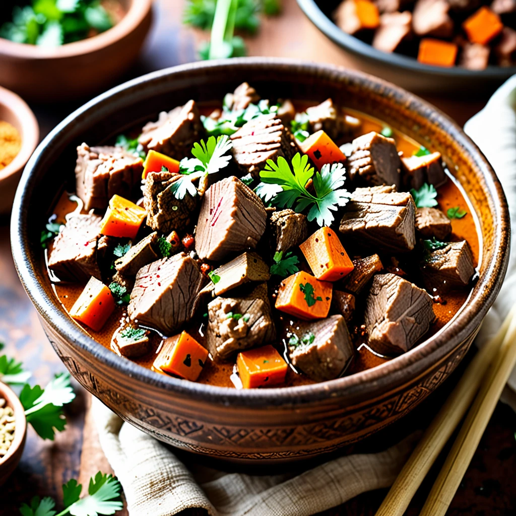 Savory Slow-Cooked Lamb Stew with Moroccan Spices